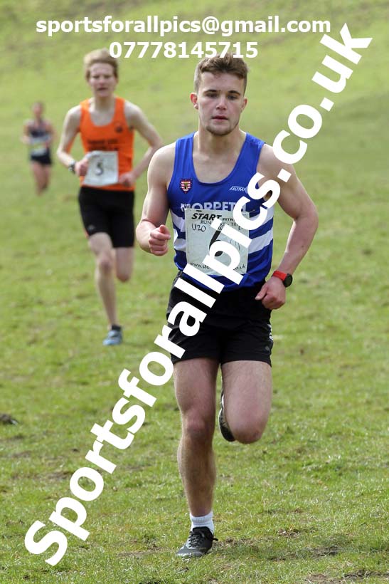 Masters men 2021 NECAA Cross Country Relays, Thornley Farm, Peterlee, Saturday, April 10th. Photo: David T. Hewitson/Sports for All Pics